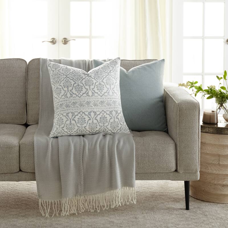 Elegant Patterns Cotton Decor Throw Pillow in Antique Floral