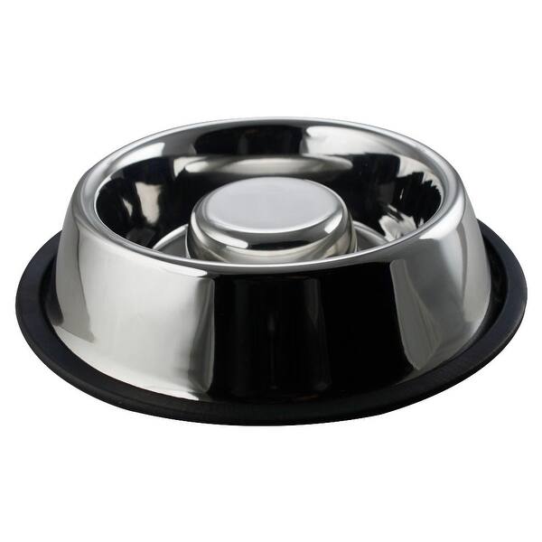 Shop Slow Feeder Pet Bowl Anti Skid Stainless Steel Large By