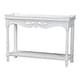 preview thumbnail 1 of 8, Rafferty Distressed Console Table - Vintage White Accent Table with Ornate Carved Apron and Shelf, Classic Entryway Table White