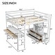 preview thumbnail 5 of 31, Multifunctional Design Loft Bed with Built-in Desk, Drawers and Storage Shelves, Full Size