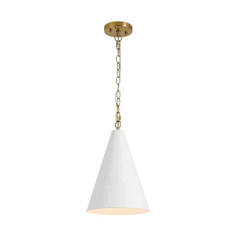 Modern 1-Light Dimmable Conical Single Pendant - N/A