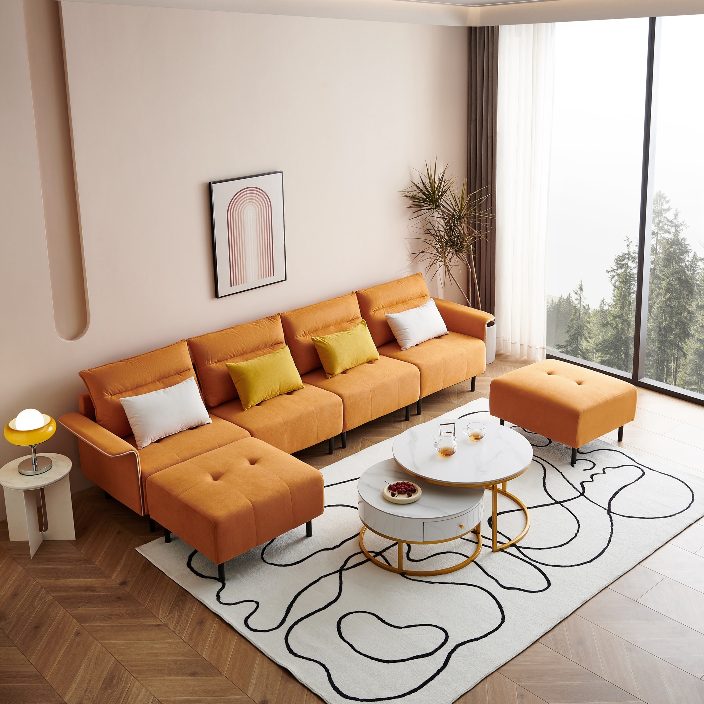 Mid century 4 seater sofa clearance