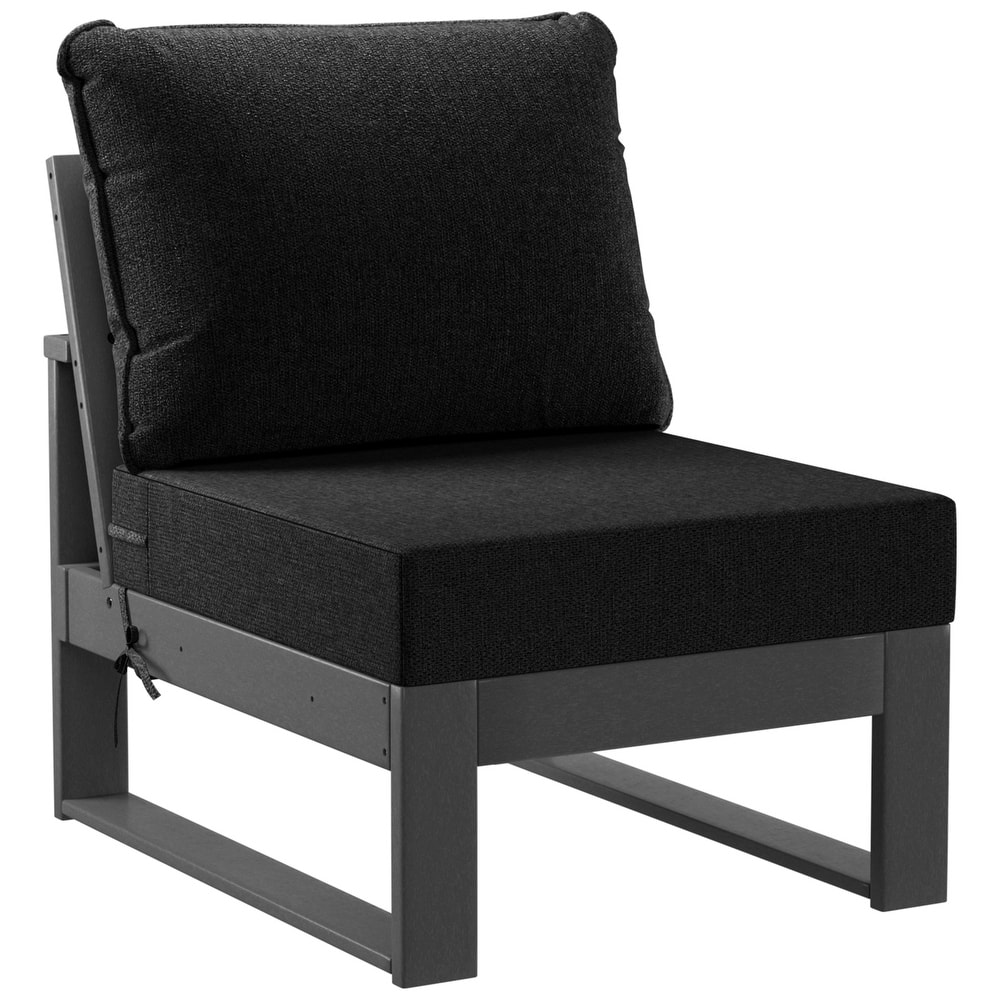 Endless Patio Deep Seating Armless Chair with Gray Frame