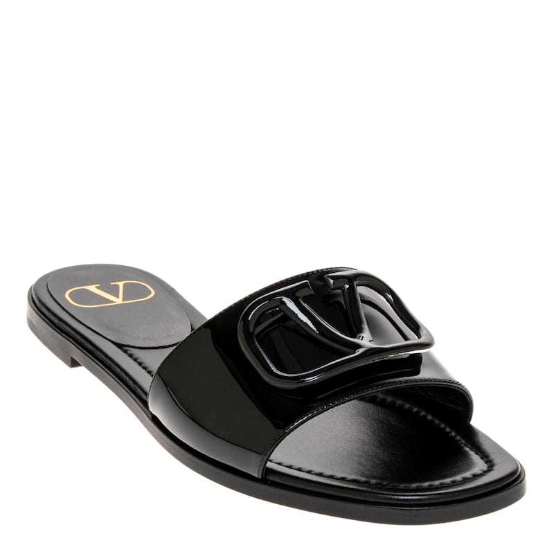 Vlogo Signature Patent Leather Sandals