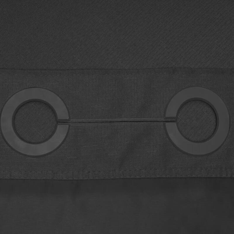 No Hook Slub Linen Texture Shower Curtain with PEVA Snap-in Liner