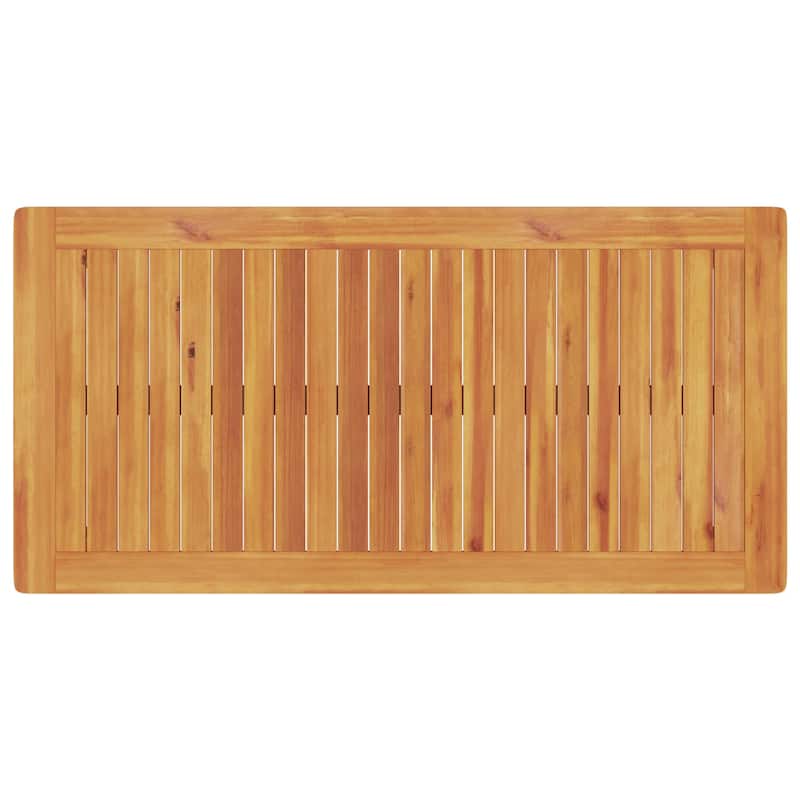vidaXL Dining Set Set of 3 Natural wood Solid Acacia wood Tough as nails - 43.3 x 21.7 x 29.5