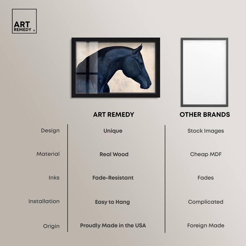 Blue Horse II Shadowbox by Art Remedy