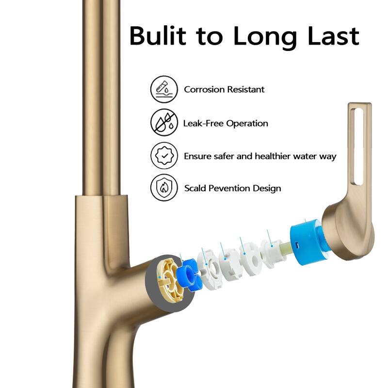 Topcraft Stainless Steel Pull Down Kitchen Faucet