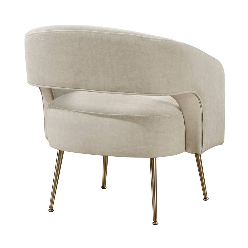 Sonoma 27.5" Velvet Accent Chair - Gold Finish Metal Legs