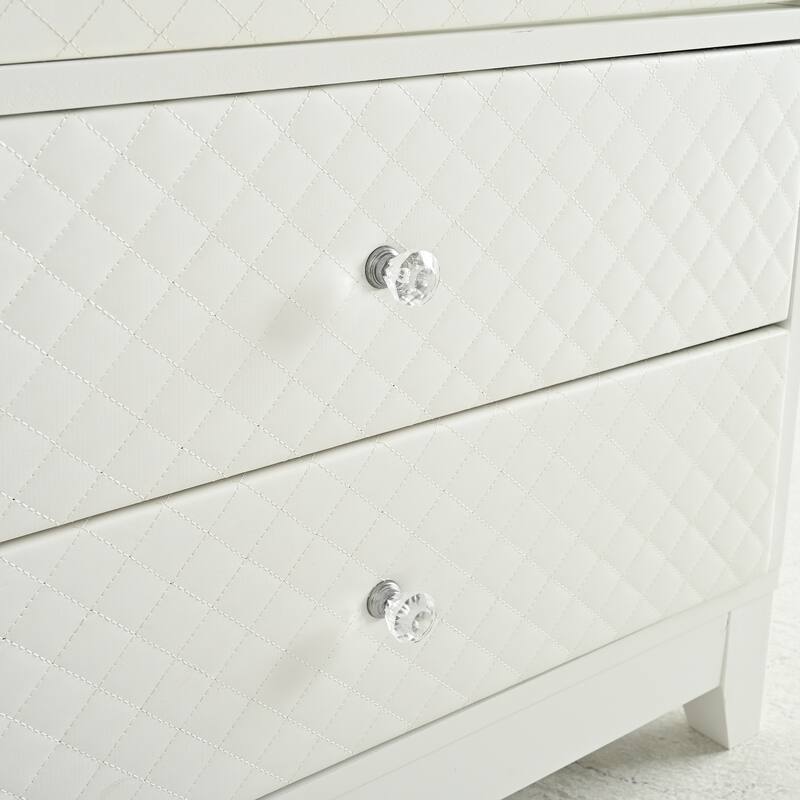 71" Freestanding Display Cabinet with 2 Drawers, Adjustable Glass Shelves and 5-Color LED Ceiling Light