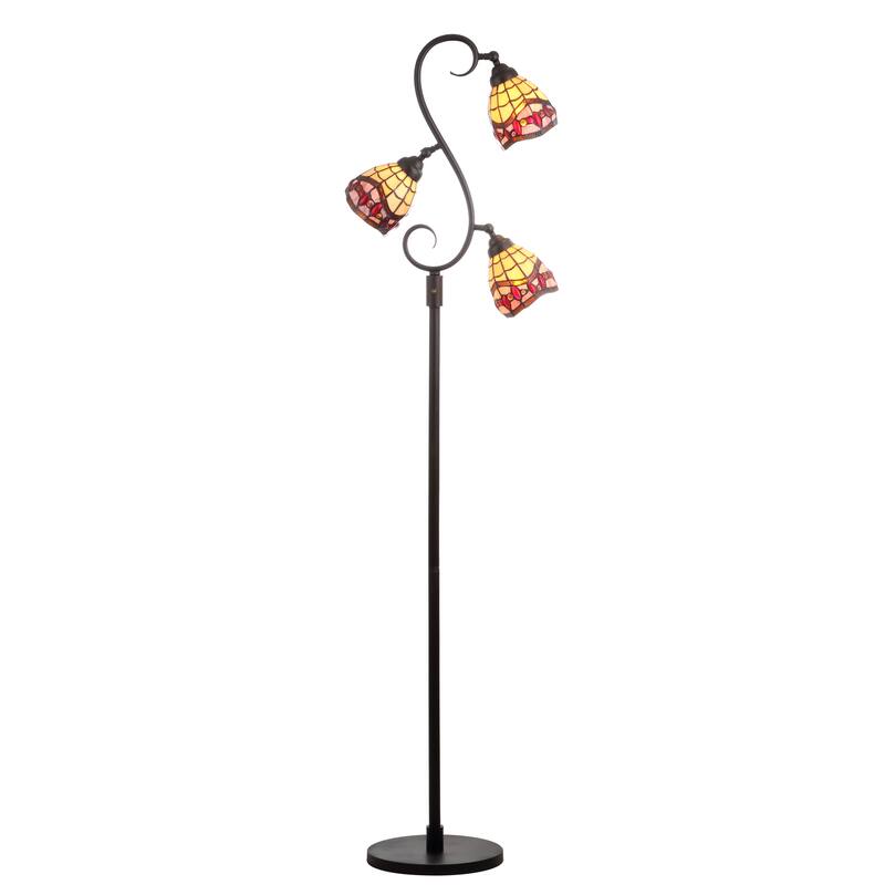 Walker Tiffany-Style 70.5" Multi-Light LED Floor Lamp, Bronze by JONATHAN Y