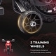 preview thumbnail 5 of 25, Qaba Kids Motorcycle, 6V Battery Powered Dirt Bike with Training Wheels, Horn & Start Sound, Electric Motorbike, Green