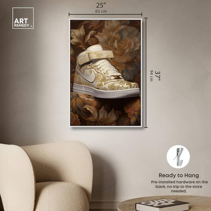 Baroque Sneaker Canvas by Art Remedy