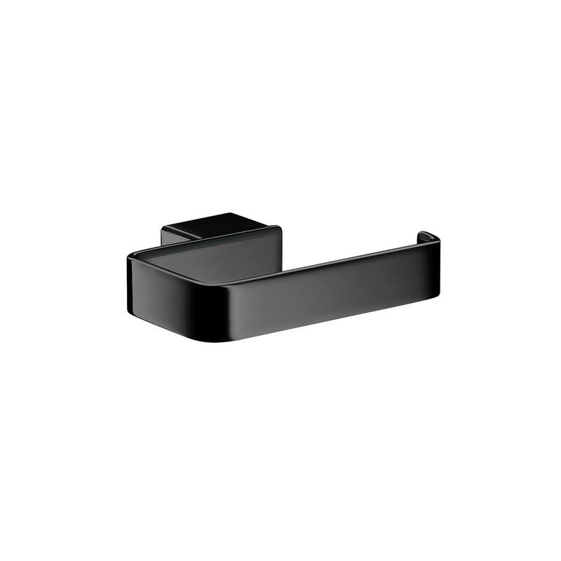 WS Bath Collections Loft Wall Mounted Euro Toilet Paper Holder - Matte Black