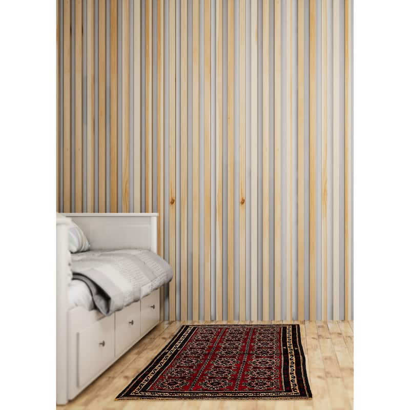 ECARPETGALLERY Hand-knotted Teimani Red Wool Rug - 3'9 x 6'6