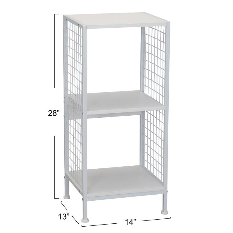 Household Essentials Trellis Open Storage Bookshelf with 2 Cube Compartments