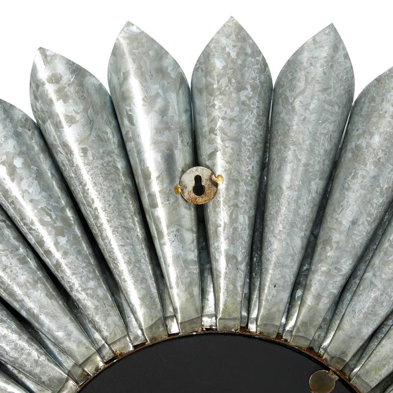 Grey Iron Contemporary Wall Mirror 32 x 32 x 4 - 32 x 4 x 32Round