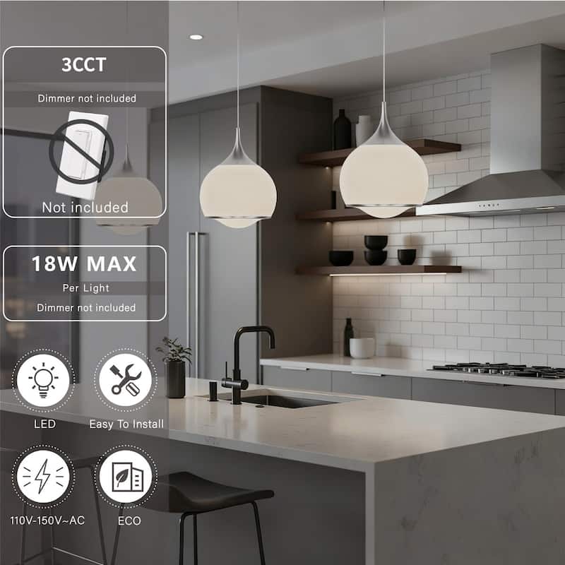 Maxax 1-Light Dimmable Integrated LED Pendant