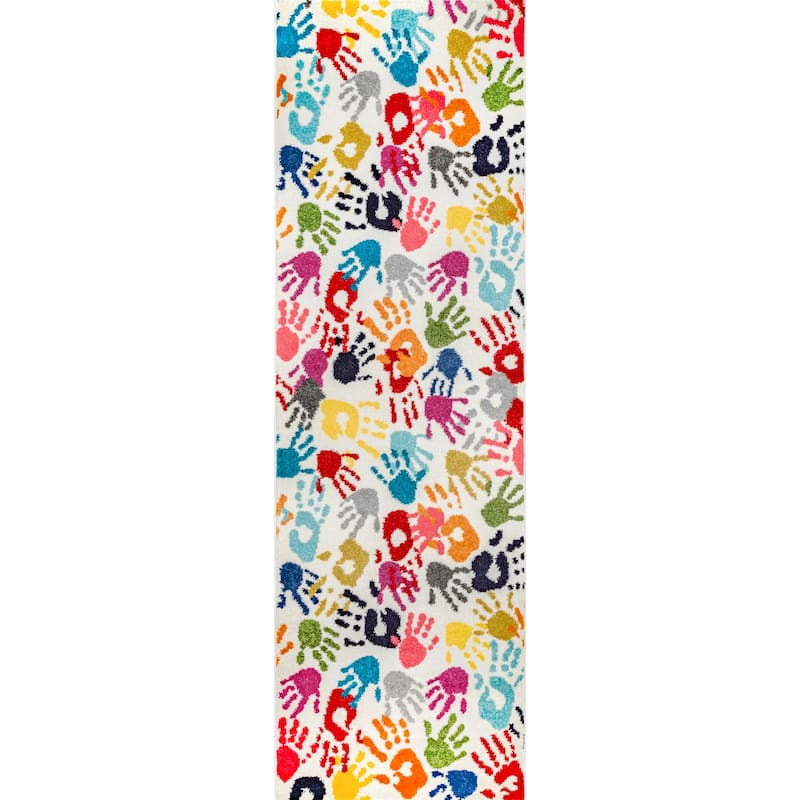 Nuloom Pinkie Handprint Kids Area Rug