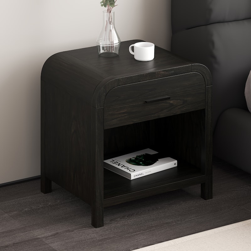 Modern 1 Drawer Night Table with charging station