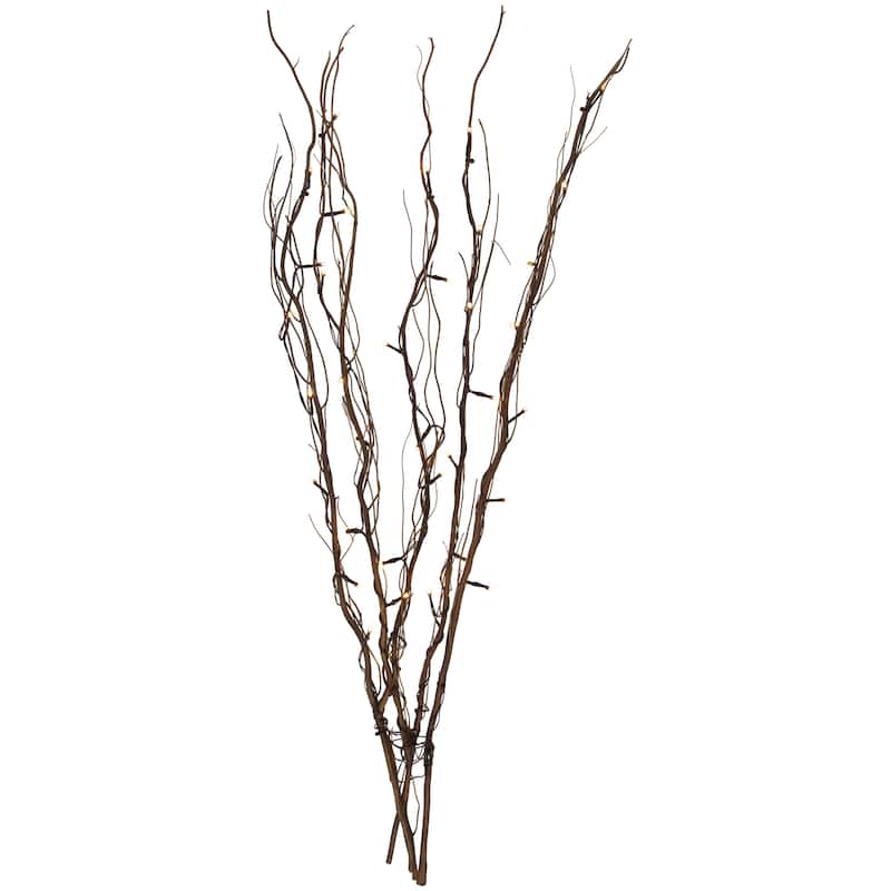 39" LED Natural Branch Bundle Christmas Decoration Warm White Lights