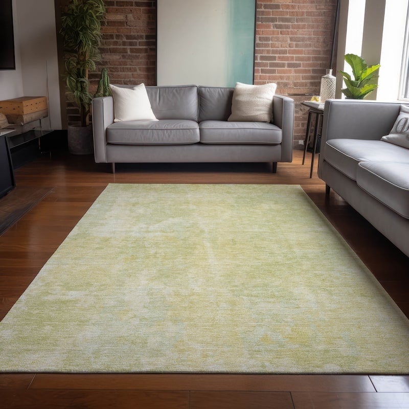 Dax Modern Art-Inspired Weather Resistant Blended Style Outdoor Rug