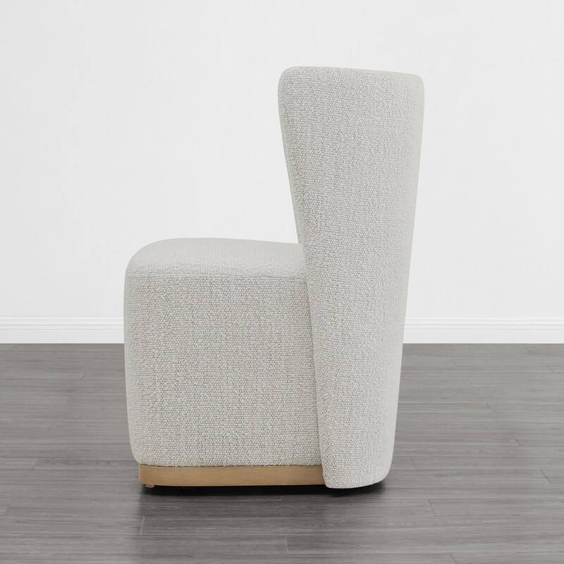 Spruce & Spring Kevin Modern Wingback Dining Chairs with Casters&Wood Base Set of 2 - Set of 2