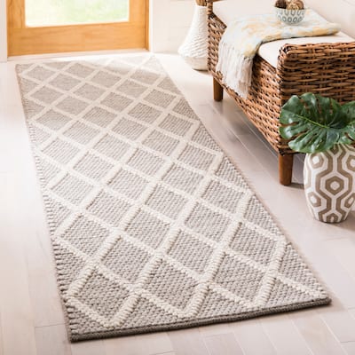 SAFAVIEH Handmade Natura Qiong Wool/ Viscose Trellis Rug
