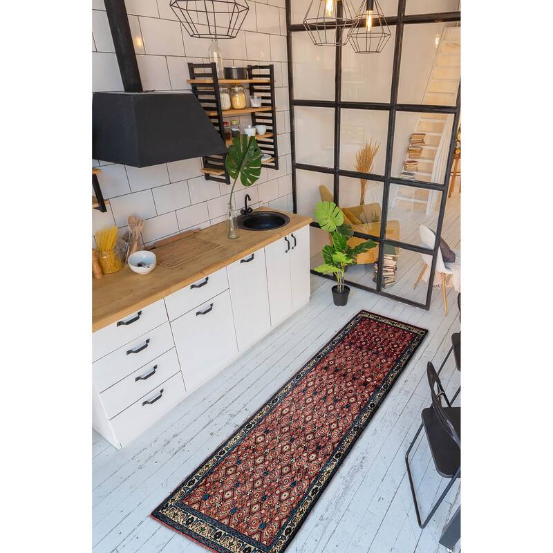 ECARPETGALLERY Hand-knotted Andelz Dark Copper Wool Rug - 3'2 x 11'4