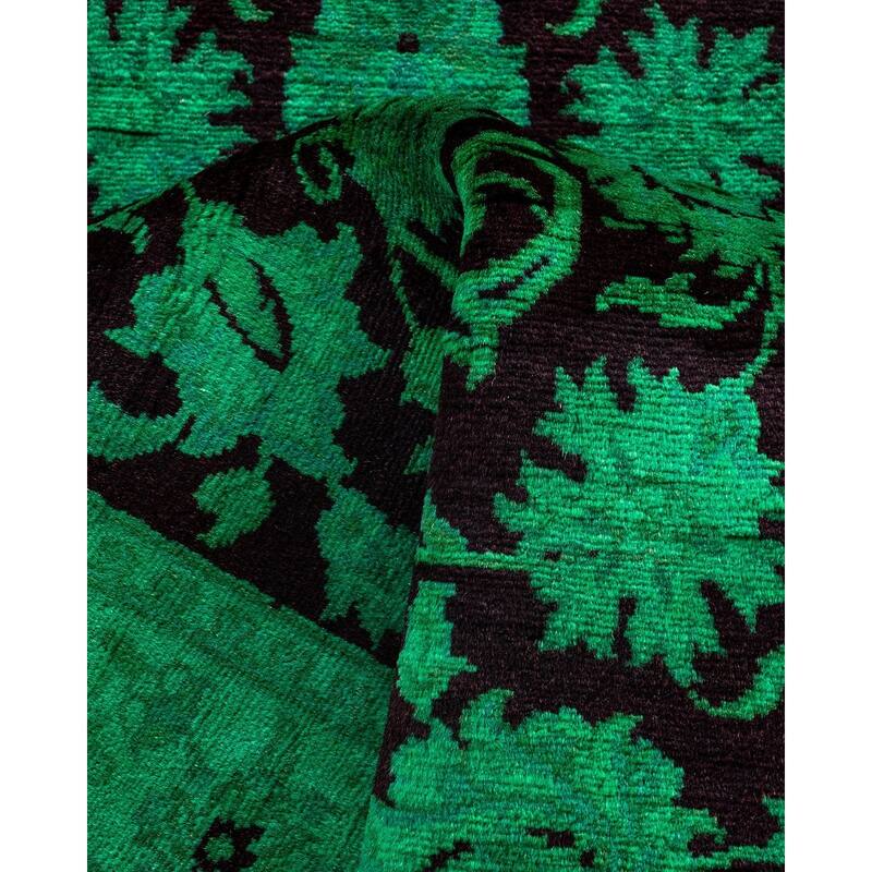 Contemporary Overdyed Wool Hand Knotted Runner - 2' 6" x 10' 4"