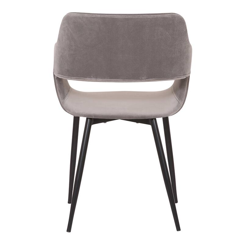 Ariana Mid-Century Charcoal Open Back Dining Accent Chair