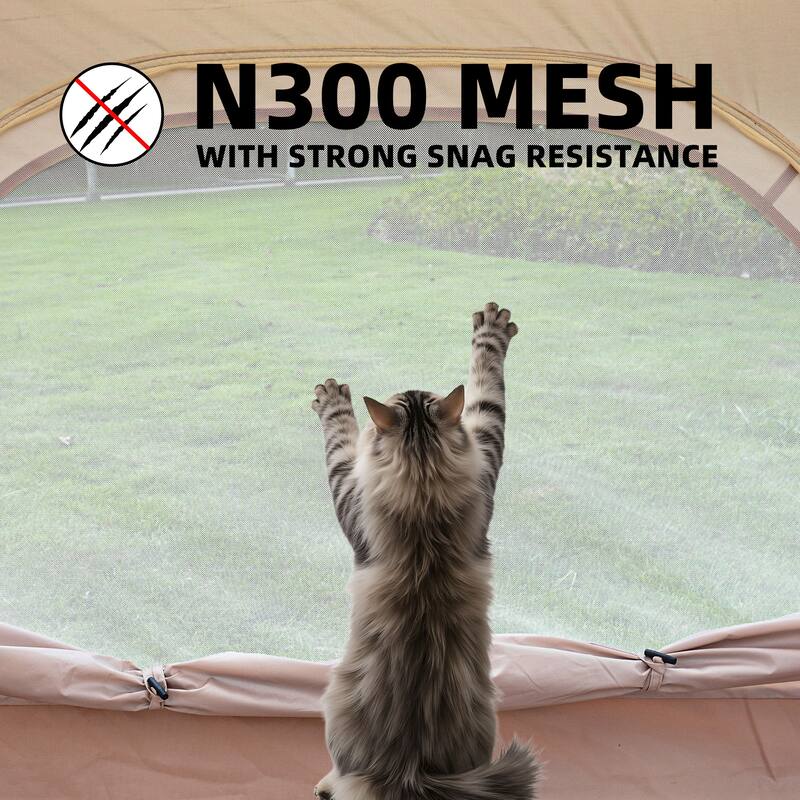 11 m ² Inflatable Tents for Camping, Blow Up Tent with Hand Pump, Easy Setup InflatableTent 4 Season Tent with Canopy