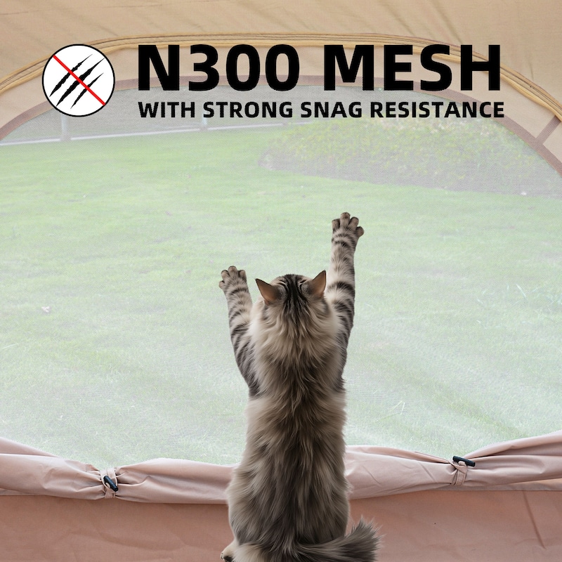 6.3m ² Inflatable Camping Tent , 4 Season Waterproof Windproof, Clear Skylight & 420D Oxford Waterproof