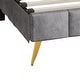 preview thumbnail 14 of 18, CraftPorch Modern Velvet Tufted Upholstered Gold Accent Platform Bed