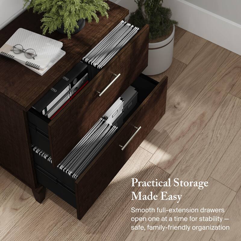Bush Furniture Somerset 2 Drawer Lateral File Cabinet with Storage