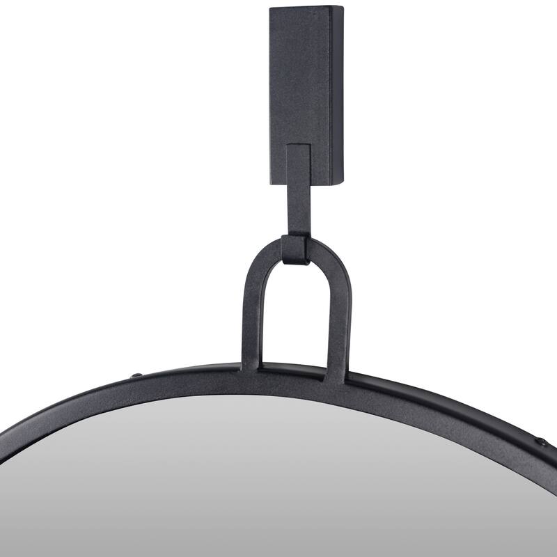 Varaluz Stopwatch Round Accent Mirror - 30"W x 30"H - Black