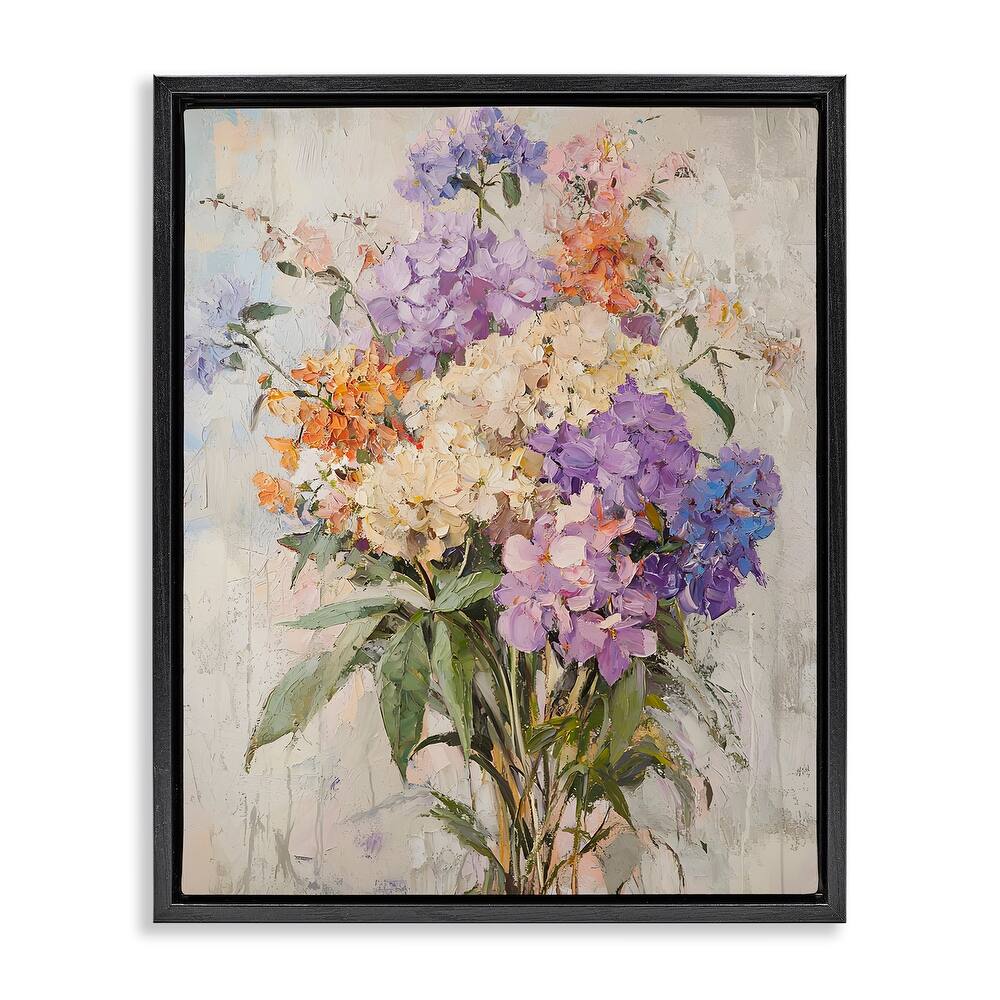 Stupell Abstract Hydrangea Clusters Framed Floater Canvas Wall Art Design By Franklyn Gregory