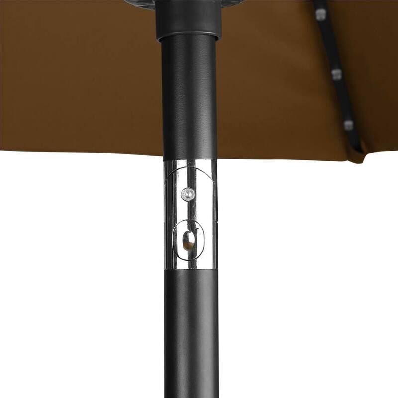 Ainfox 10ft Patio Umbrella with Lights Outdoor Solar Umbrella