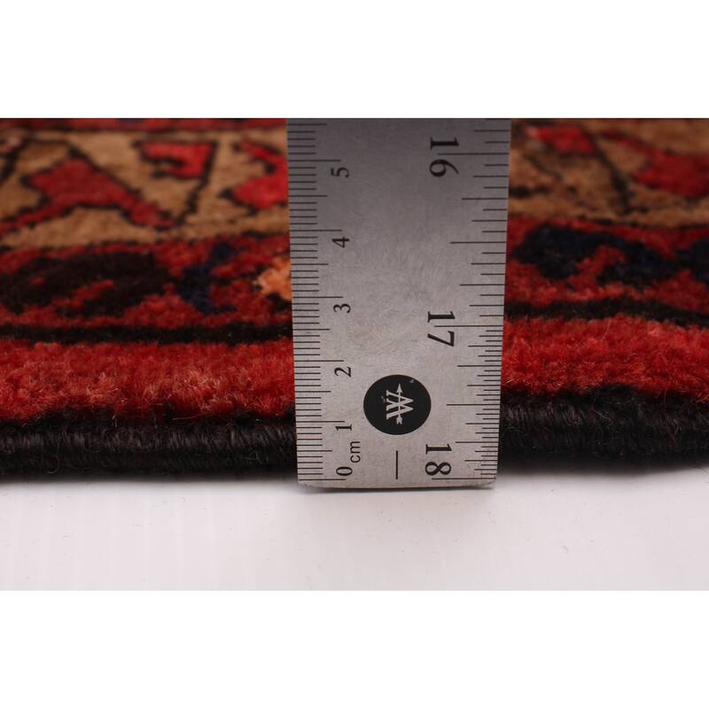 ECARPETGALLERY Hand-knotted Anadol Navy, Red Wool Rug - 3'7 x 10'5