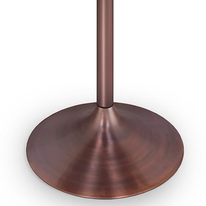 WYNDENHALL Whaler and Iron 36 inch x 36 inch Round Contemporary Dining Table in White/Copper - 36"d x 36"w x 30.5"h