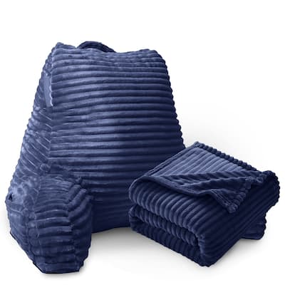 Emperyan Reading Pillow for Bed Adult with Fleece Blanket