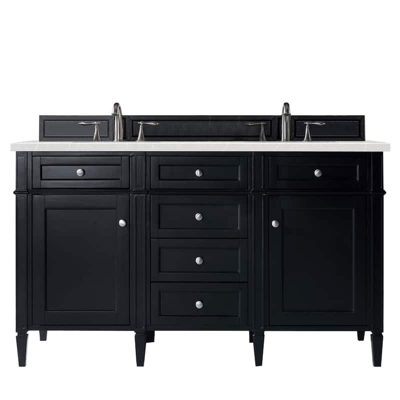 James Martin Vanities Brittany 60" Double Vanity, Black Onyx