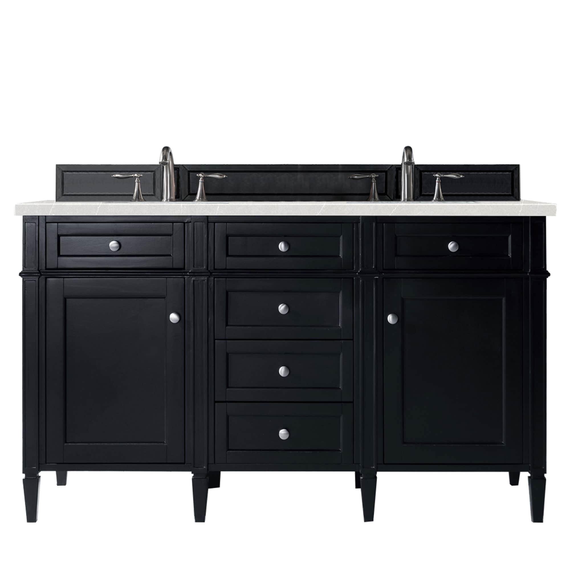 James Martin Vanities Brittany 60" Double Vanity, Black Onyx