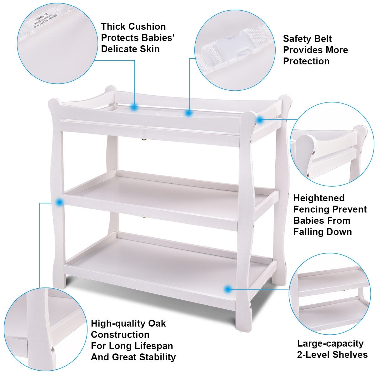 sleigh baby changing unit
