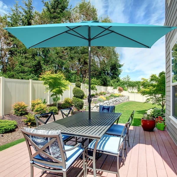 13 ft shade patio umbrellas 13 Foot Outdoor Patio Umbrella With Base Included, Double Sided Fade  Resistant Canopy, Beast Shade For Deck Backyard And Pool Area, Large Table