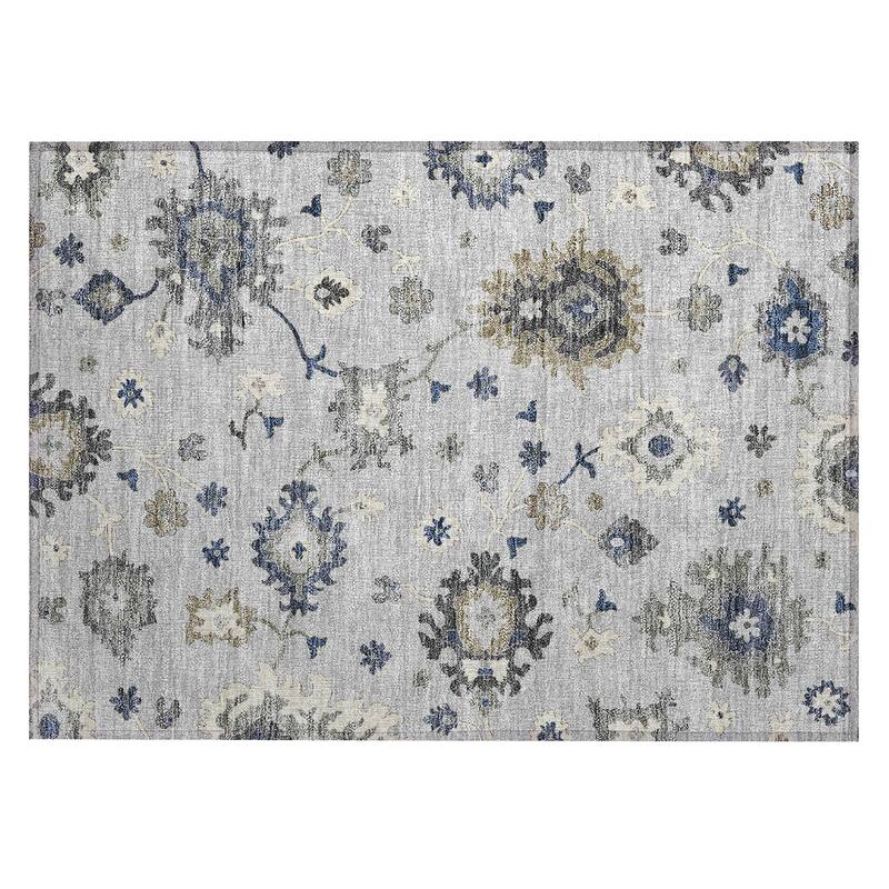 Machine Washable Indoor/ Outdoor Chantille Kashan Traditonal Rug