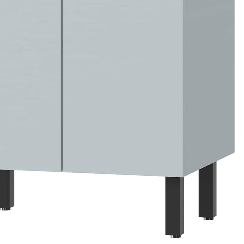 Moasis 37"/24"/16" Wide Bathroom Vanity with Top Mount Sink and Soft Close Door Modern Gray Design