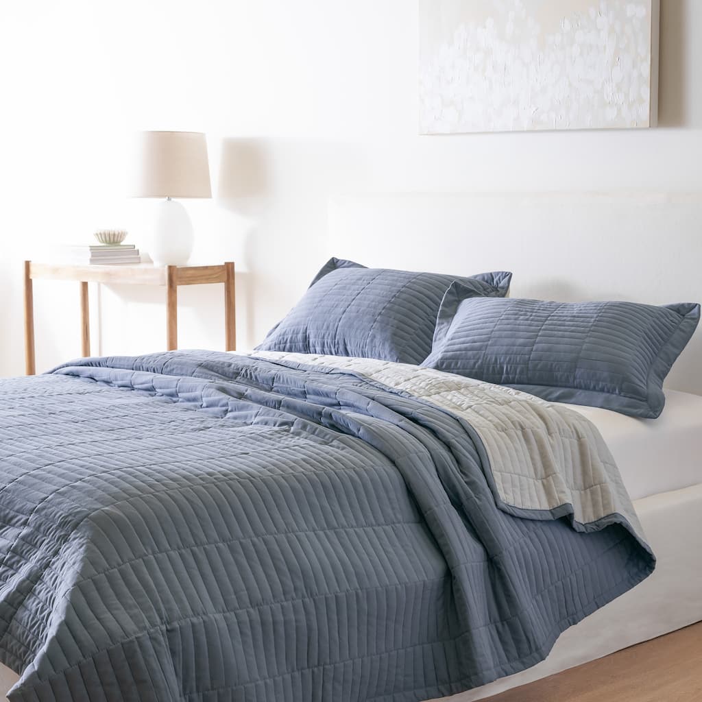 Jennifer Adams Codora 3pc. Wrinkle-Resistant Reversible Coverlet Set