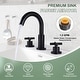 preview thumbnail 11 of 28, 8.2"H Solid Brass Widespread 2-handle Bathroom Sink Faucet