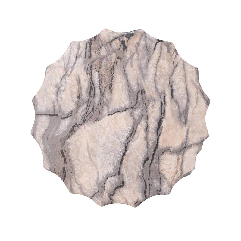 Christopher Knight Home - Modern Outdoor Lightweight Concrete Accent Side Table with Fluted Sculptural Hourglass Design